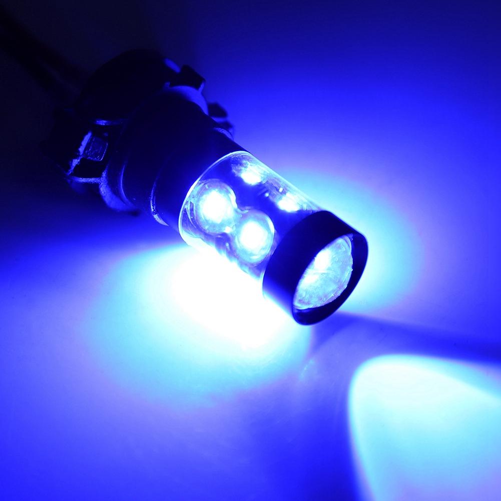 2PC 50W 6500K Blue LED Headlight Bulbs Kit Fog Light Car Driving Lamp