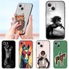 Phone Case For Apple iPhone 11 15 14 Pro MAX 12 13 7 8 Plus X XR XS MAX SE Black Cover Funda Animal Galloping Horse Girl Drawing