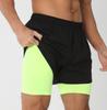 Men's Quick-Dry 2-in-1 Running Sports Shorts with Anti-Exposure Liner