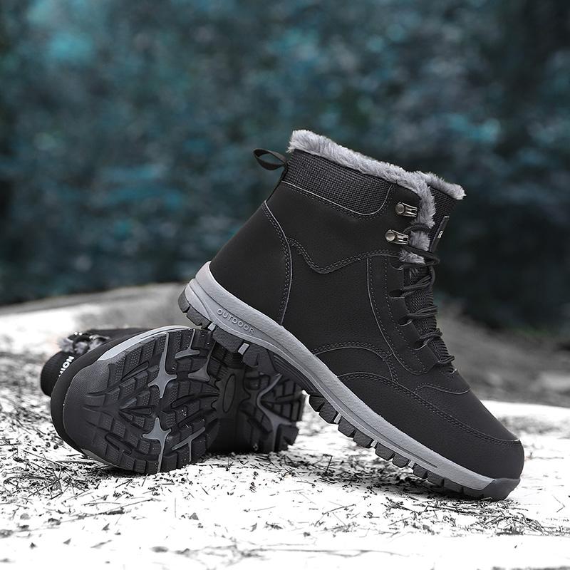 Men's Snow Boots Fashion Casual Shoes Durable Slip-resistant High-top for Outdoor Walking Running Hiking in Autumn And Winter