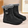 Snow boots, winter women's boots with plush and thick cotton boots, polyurethane long boots, high cut and thick soled cotton shoes
