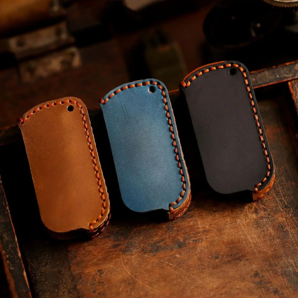 Leather Protector Shell Set for GAC Trumpchi GS4 GS5 GS6 Flip Folding 3 Buttons Remote Car Key Cover Case Keychain Accessories