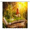 Tropical Jungle Landscape Shower Curtains Bathroom Decor Wild Animal Deer Parrot Toucan Leopard Home Bathtub Polyester Curtain