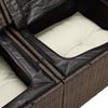 Garden Sofa Set with Cushions 8 pcs Brown and Cream Poly Rattan