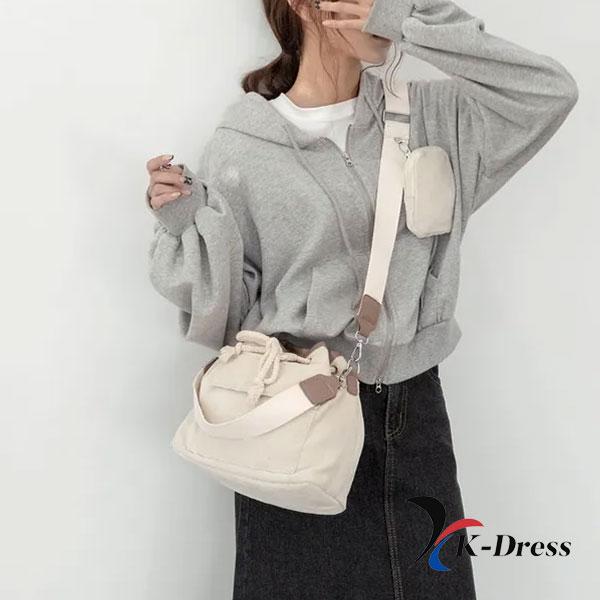 

Золота 2 комбінована сумка Bucket Crossbody (2 кольори) 32x23x12cm слонова кістка