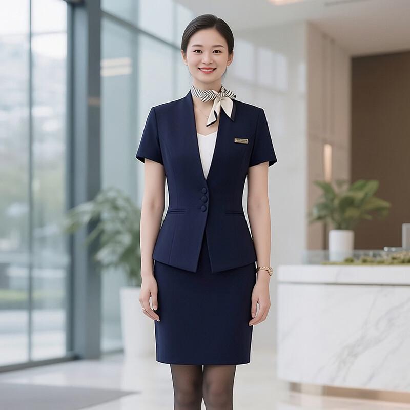 

Tenuoman Premium Women s Short Sleeve Business Suit Set 2XL