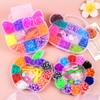 600 Peças Elásticos Criativos Coloridos Kit de Fazer Pulseiras Arco-Íris Pulseiras Trançadas DIY Brinquedos de Artesanato Para Meninas Presentes