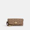 Coach Sunglass Case In Signature Canvas Cz207 Gold Tan Brown