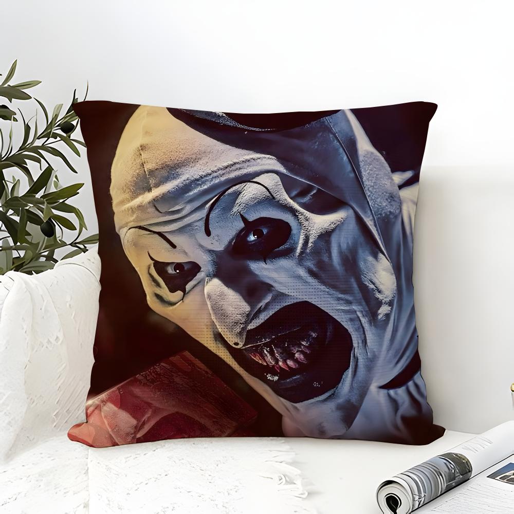 Pillow Case Cotton Linen Fabric Square Zipper Pillowcase Home Decorative Living Room Slasher Film T-Terrifier Horror Movies 3