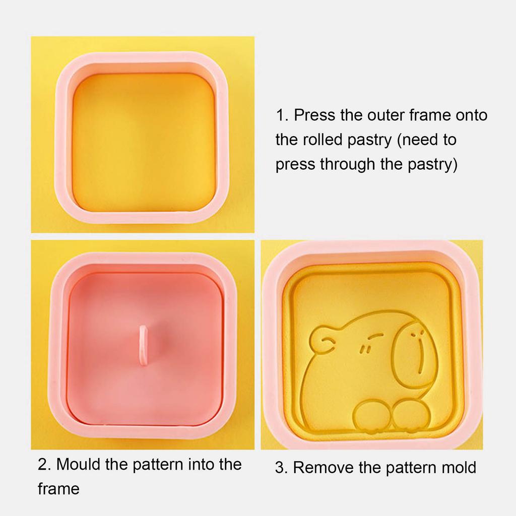 Set Of 10 Lovely Capybara Shaped Cookie Molds Pastries Moulds Perfect For Kids Baking And Family Bonding Time