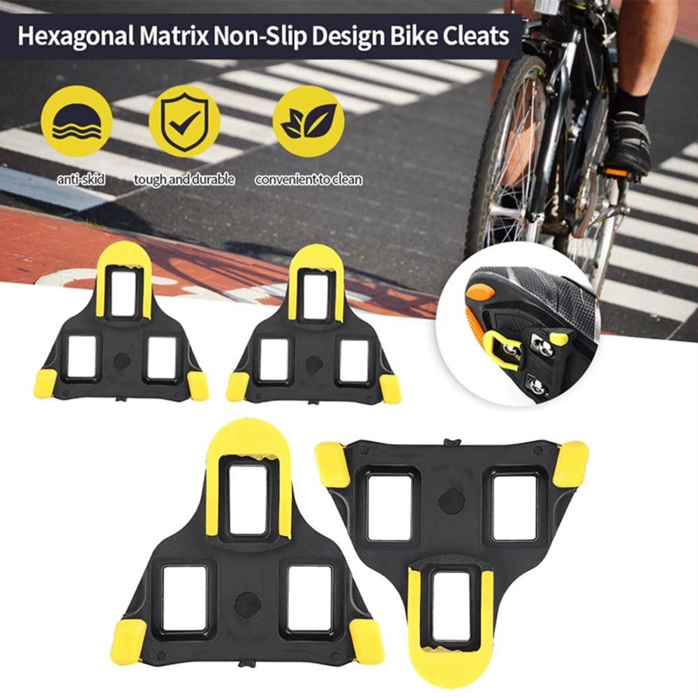 Self Lock Bike Pedals Cleats 0/2/6 Degrees Bicycle Pedal Cleats Cycling Shoes Cleat  Road Cycling