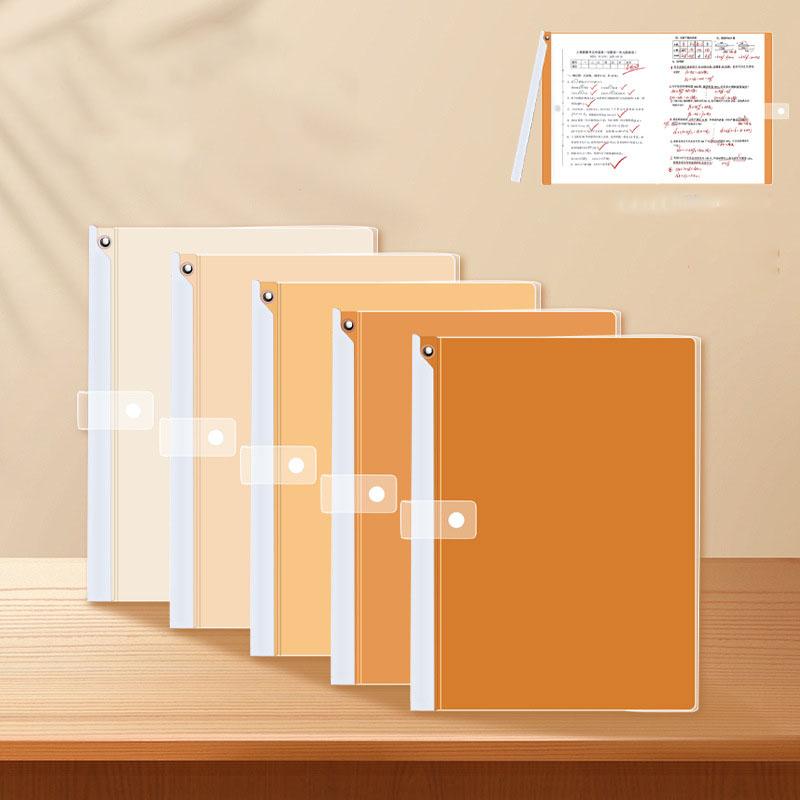 A3 Foldable Rotating Side-Opening Clip File: Transparent Test Paper and Document Organizer