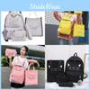 Trendy Nylon School Backpack With Padded Straps And Letter Pattern For Teens