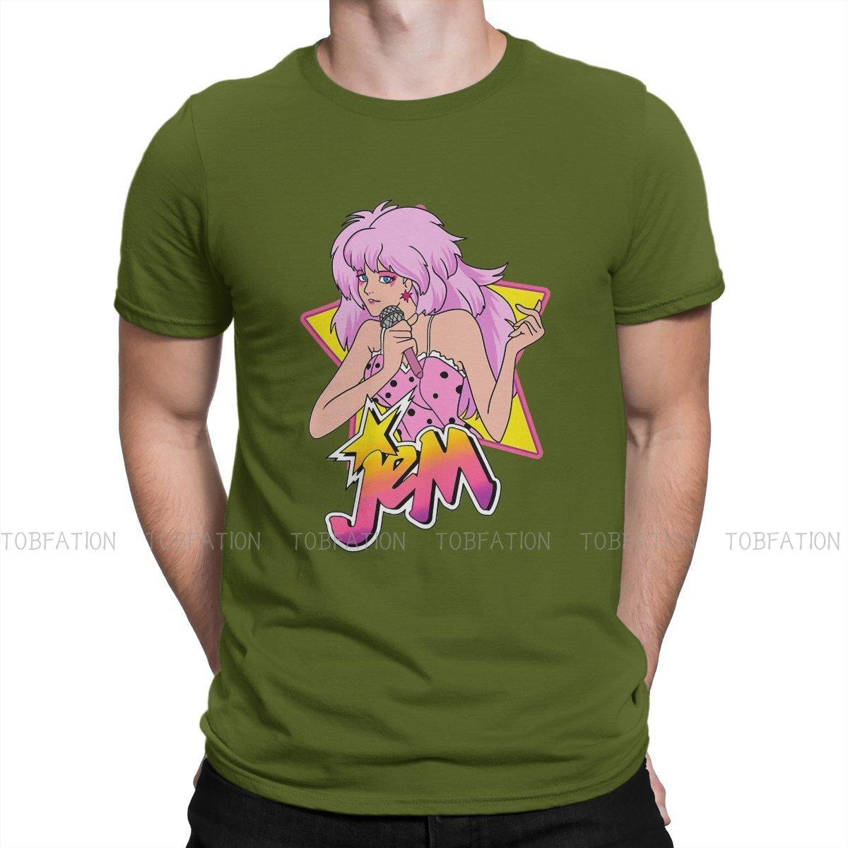 

Jem and the Holograms Rockstar Tshirt Graphic T Shirt Punk Hot Sale 100% Cotton O-Neck Men s Streetwear 4XL