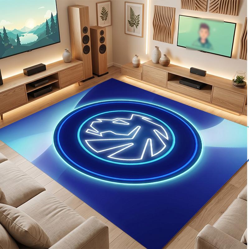 Millwall Football Print Crystal Velvet Rug, Comfortable Water Absorbent Non Slip Indoor Floor Carpet