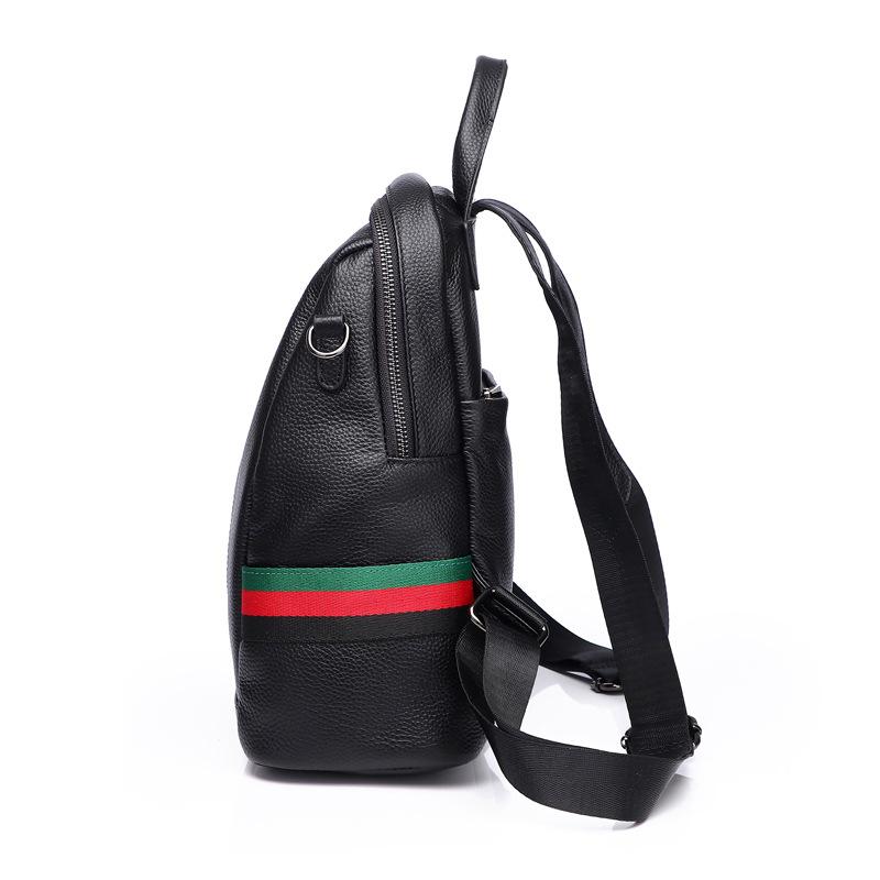 Factory direct sales 2020 new first-layer cowhide Korean version genuine leather schoolbag trendy women's backpack casual zipper backpack