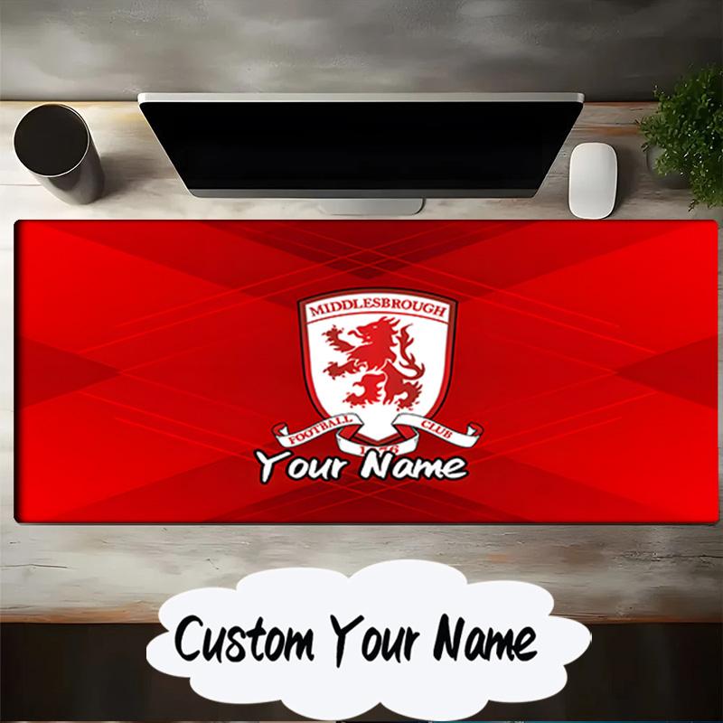 Custom Name Mouse pad Middlesbrough Football Club Crest Mouse pad, Gaming Mouse Pad, keyboard pad, Desk Decor for computer notebook Fan Birthday Gift