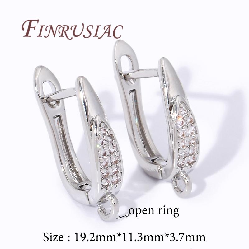 Multi Styles 18K Gold Plated Earwires Fasteners Earring Hooks Clasps Accessories For DIY Women's Anti-Allergy Earrings Making