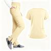 Women's Loose And Comfortable V-neck Short Sleeved Workwear With Top And Beauty Suit Set