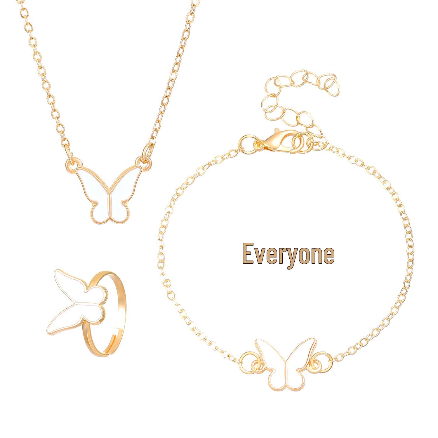 

Креативный европейско-американский дизайн Набор украшений «Бабочка и сердце»