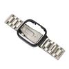 Watch Strap Protective Case Band 2 in 1 Adjusted Stainless Steel Watch Band for