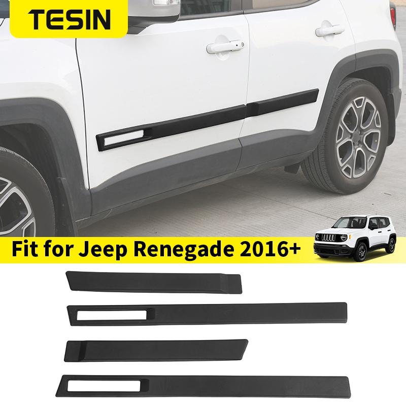 Car Side Door Body Anti-Scratched Protector Molding Trim Stickers for Jeep Renegade 2016 2017 2018 2019 2020 2021 2022 2023 2024 Tr1