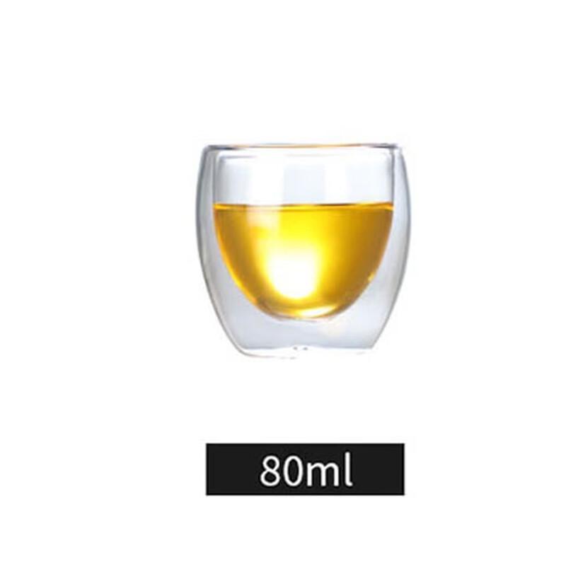 Shangqi Egg-Shaped Double-Wall Glass Cups Set