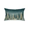 Christmas Atmosphere Pillow Cover Santa Claus Home Snow Scene Print Sofa Bedside Decoration Cushion Cover