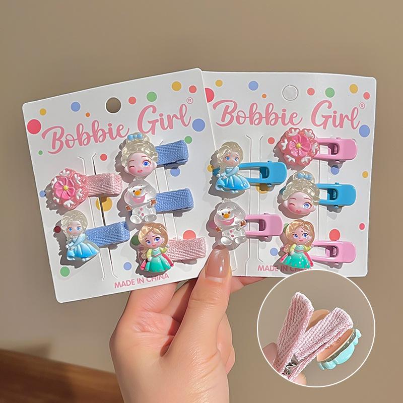 Princess Elsa Children'S Hairpin Cute Super Cute Girl Bangs Hair Band Bb Clip Baby Forehead Broken Hair Card Hair Accessories