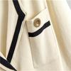 Autumn And Winter Knitted Wide Leg Pants Two Piece Suit Short Style Small Fragrance Fashionable Casual Suit For Women