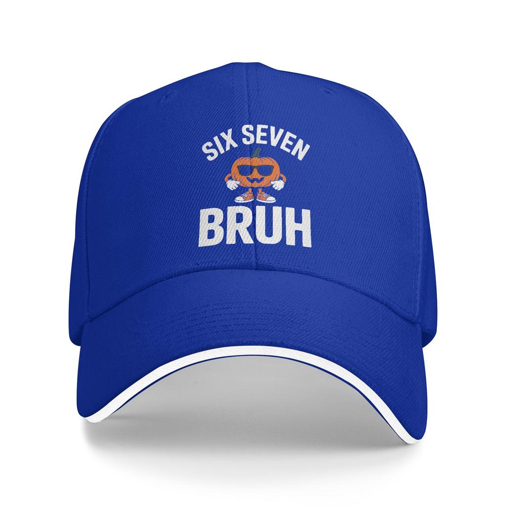 67 Halloween Funny Six Seven Meme Brainrot Pumpkin Sun Baseball Cap Summer Design Print Hip Hop Hats For Men Skate Snapback Cap