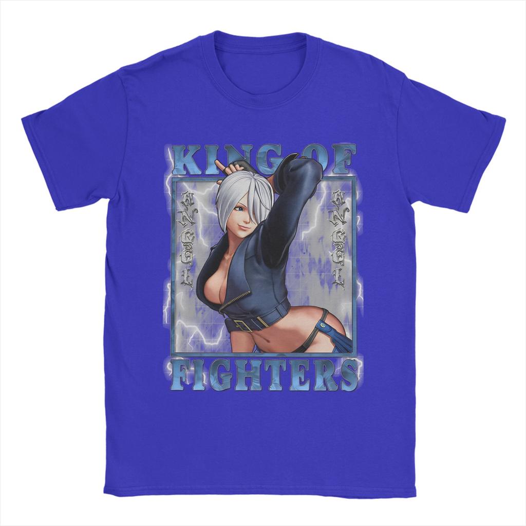 King of Fighters XV Angel T Shirts Unisex's Pure Cotton Vintage T-Shirt Round Collar Tees Short Sleeve Clothes Birthday Gift