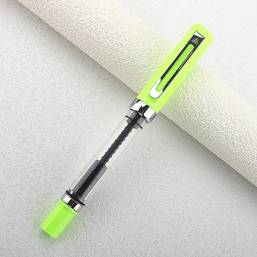 

3059 Поршнева ручка-пір я з акрилу EF/F/ перо зі сріблястим кліпом, плавне письмо, офісна подарункова ручка F 0.5MM