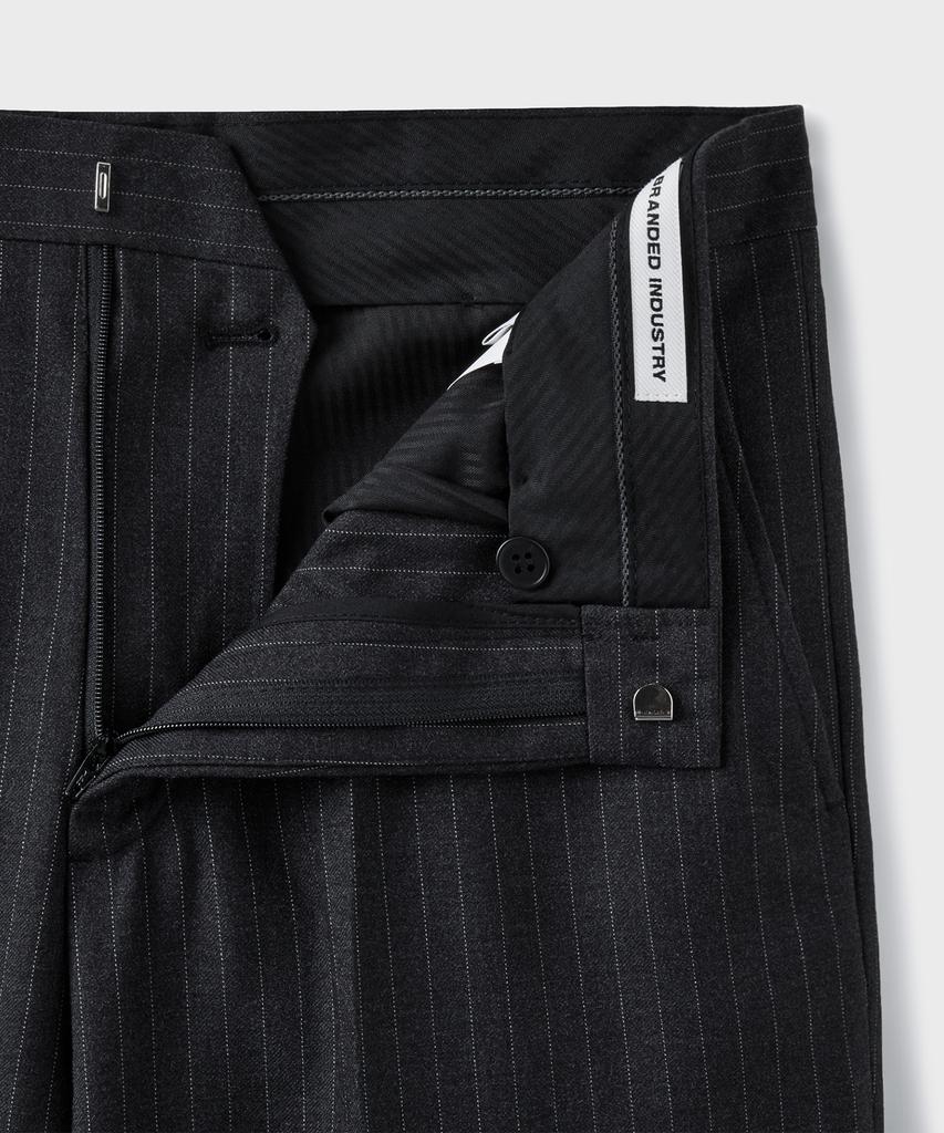 Beulaendideu Essential Wide Slacks [Charcoal Stripe]