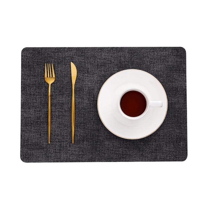PU Leather Placemats Waterproof Dining Table Mat Heat Resistant Placemat for Kitchen Dining Table,Conference Table
