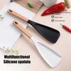 1/2Pcs Silicone Spatula Cooking Spoon With Wooden Handles Multi-Function Spoons Nonstick Spatulas For Baking Cooking And Mixing