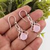 Rose Chalcedony Gemstone Jewelry, 925 Sterling Silver Earrings Jewelry, Handmade Gorgeous Earrings Gift For Women