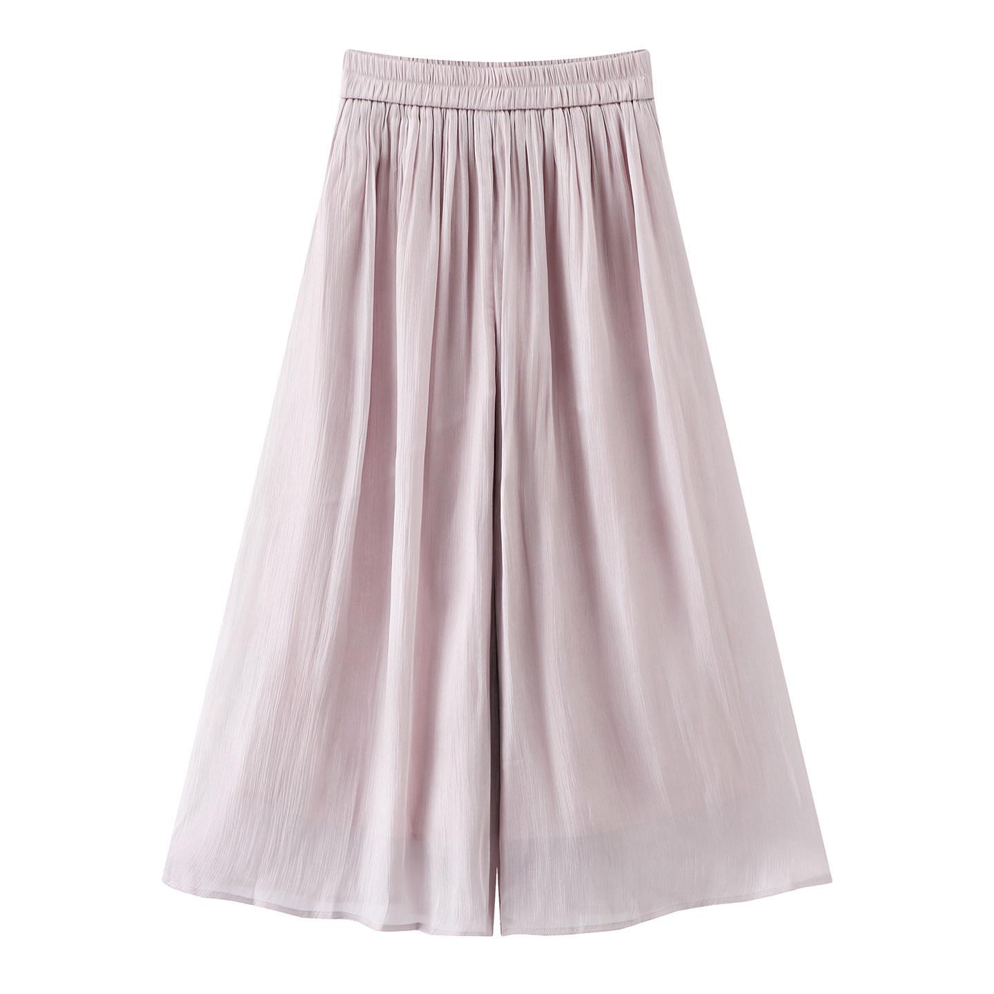 Chiffon-Plissee-High-Waist-Hosenrock für Damen - Sommer 2026 Kollektion Large