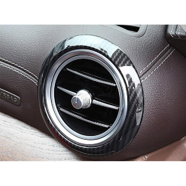 2016- Console L&R Air Outlet Vent Cover Carbon Fiber For Benz E-Class W213