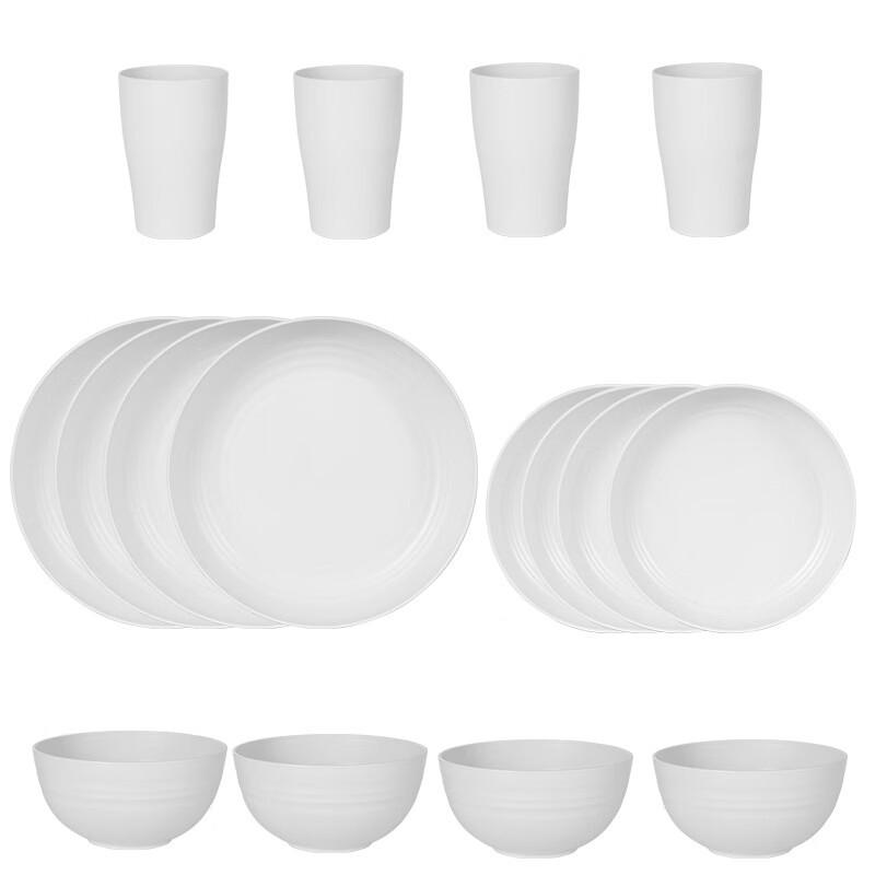 Yi Pan 16-Piece Wheat Straw Dinnerware Set