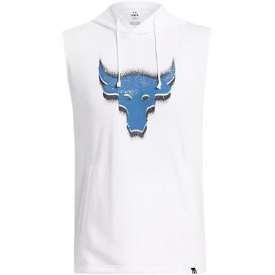 Project Rock Graphic Print Fleece Training Loose Hooded Sleeveless Vest Men Vests White 1383302-100