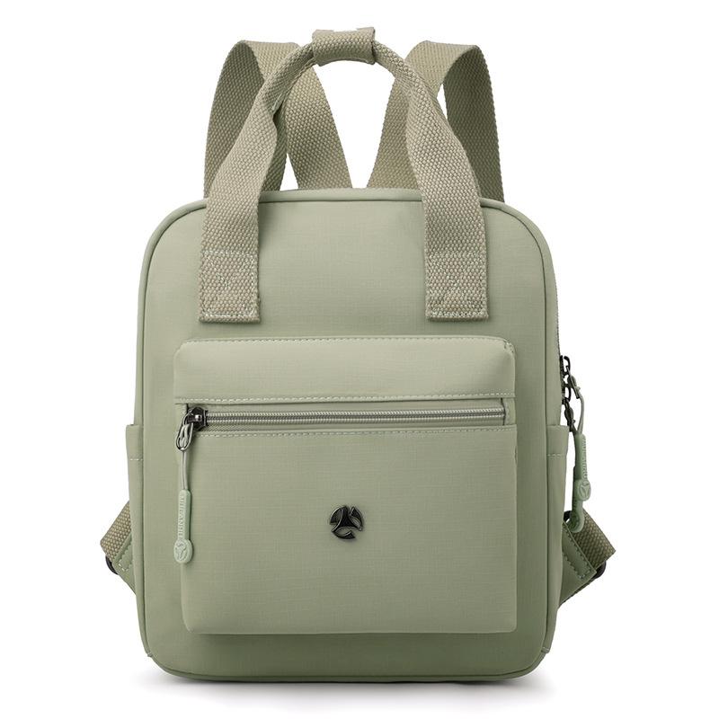 

Нейлоновый рюкзак женский школьный однотонный маленький рюкзак дорожный легкий рюкзак зелёный