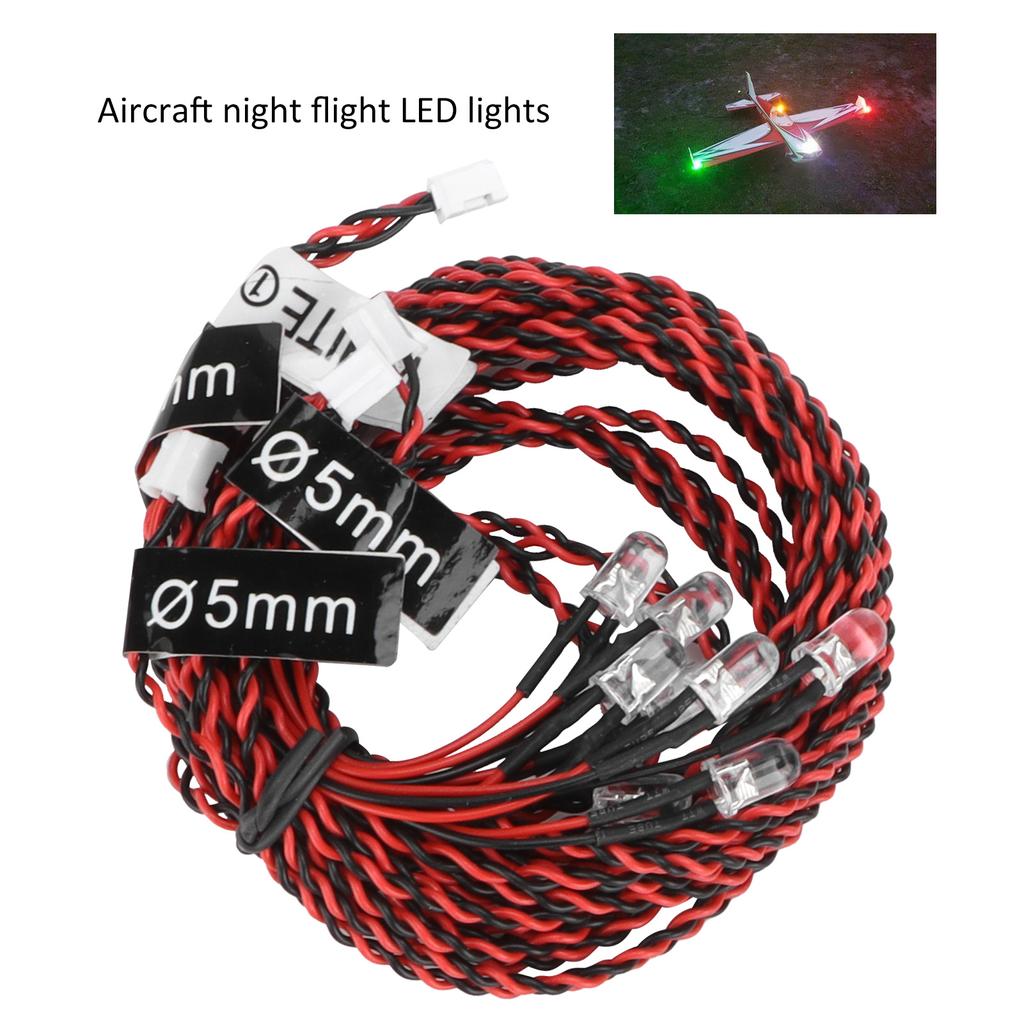 8pcs RC LED Flash Light Night Flight LED Lights Kit for RC Airplane Aircraft Plane