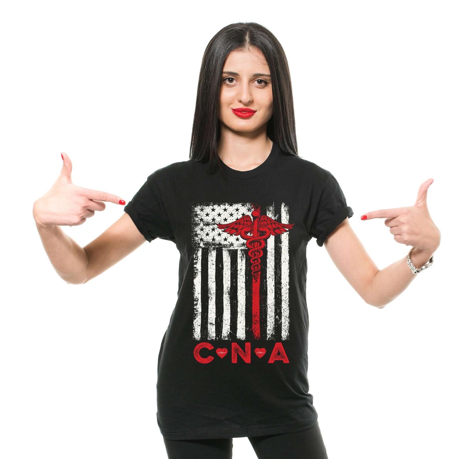 CNA Flag Shirt American CNA Shirt Certified Nursing Assistant Shirt Nurse Shirts XL