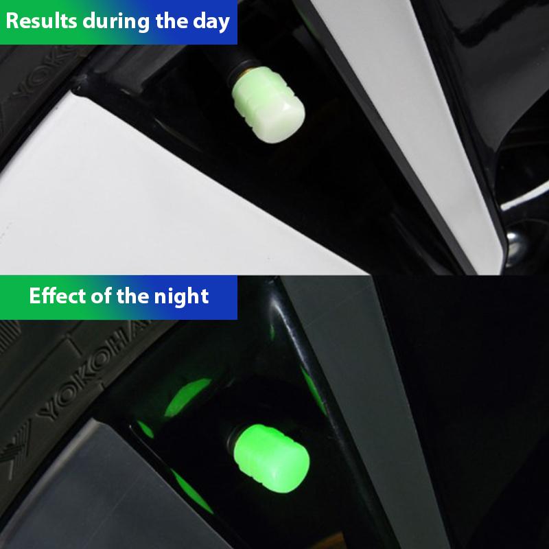 Luminous Tire Valve Cap Car Motorcycle Bike Wheel Hub Glowing Valve Cover