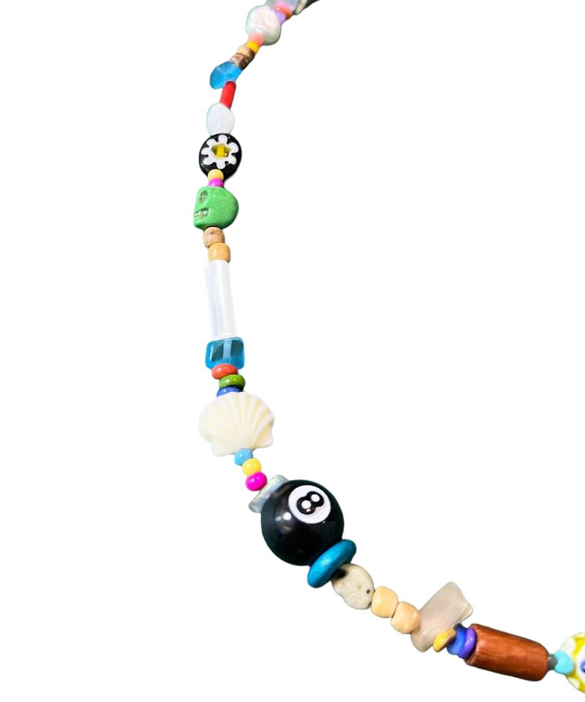 Sk8Er Rock Smiley Multi-Perlen-Halskette (Multi)