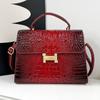 New Wind Crocodile Pattern Briefcase Bag Portable Shoulder Oblique Span Women's Bag
