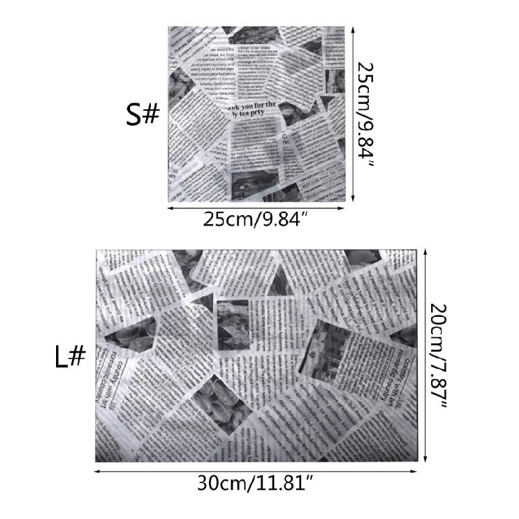 100Pcs Wrapping Paper Bread Sandwich Burger-Fish Chip Fries Food Oil Proof Paper