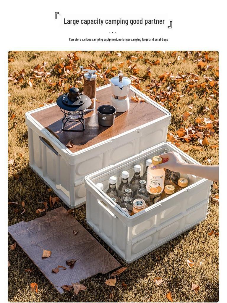 Golden Cat Outdoor Folding Storage Box for Camping & Car Trunk