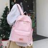 Practical Nylon College Backpack For Girls And Boys With Compact Design And Soft Straps